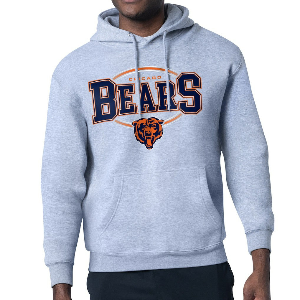 Chicago Bears Starter Team Track Graphic Pullover Hoodie - Heather Gray cheap