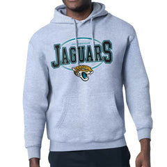 Jacksonville Jaguars Starter Team Track Graphic Pullover Hoodie - Heather Gray discount