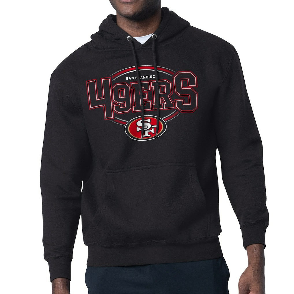 San Francisco 49ers Starter Team Track Graphic Pullover Hoodie - Black outlet