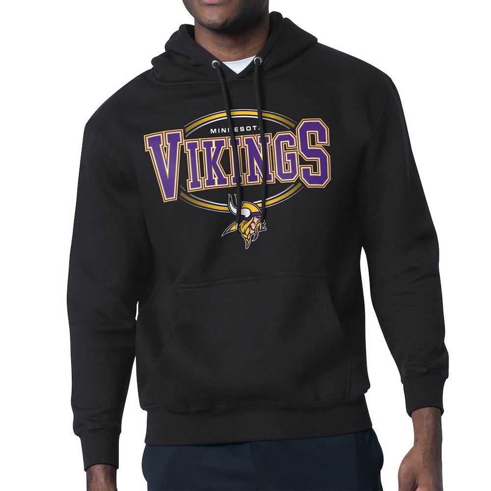 Minnesota Vikings Starter Team Track Graphic Pullover Hoodie - Black on sale
