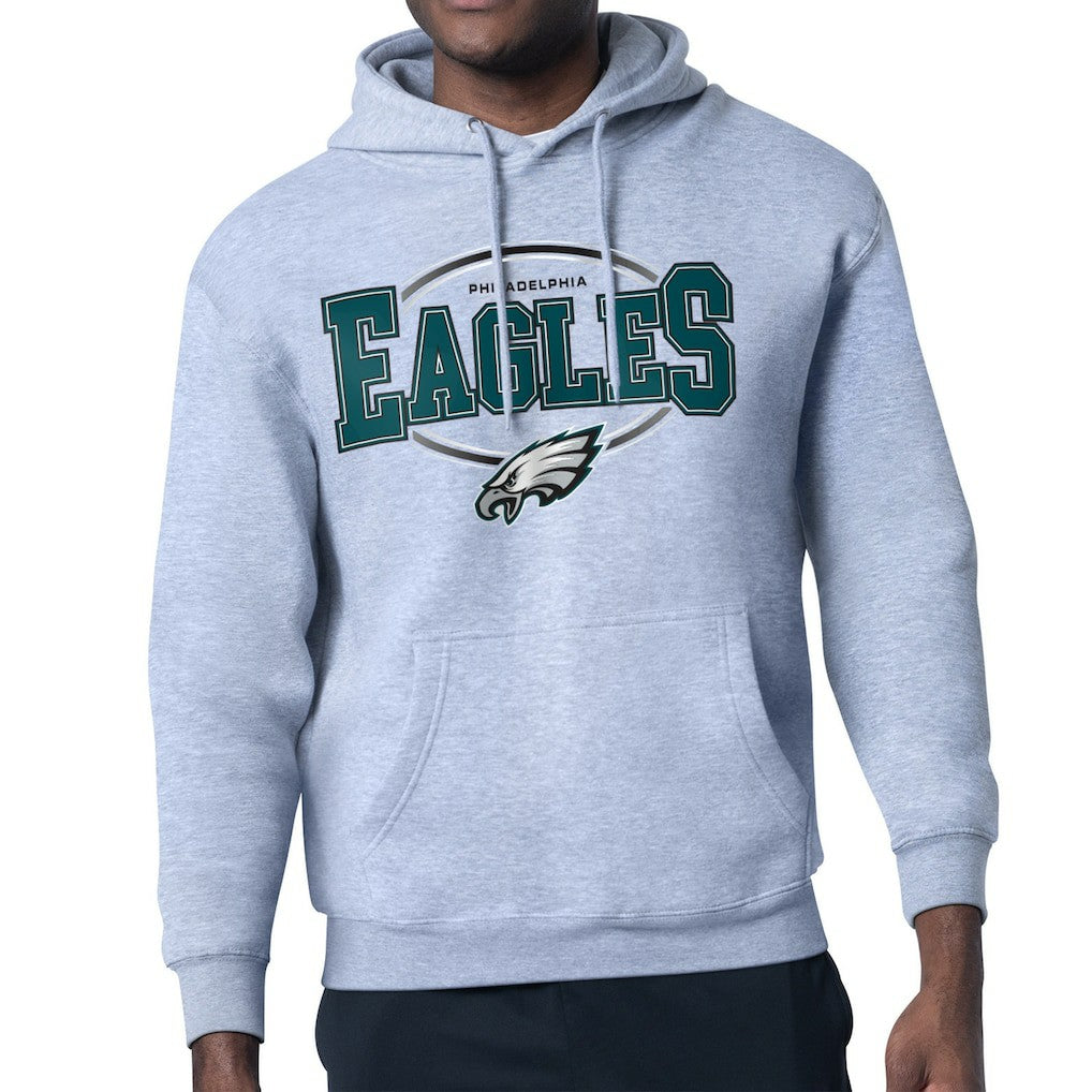 Philadelphia Eagles Starter Team Track Graphic Pullover Hoodie - Heather Gray cheap