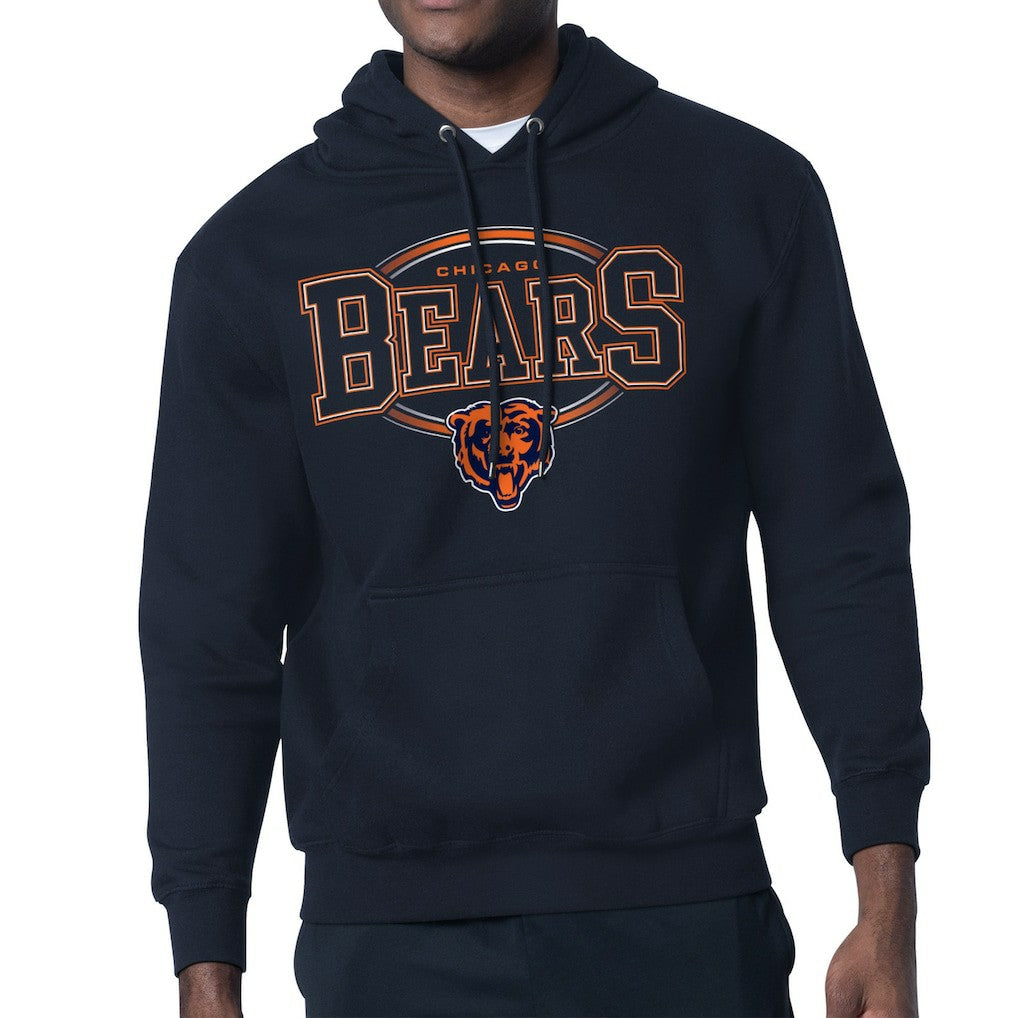 Chicago Bears Starter Team Track Graphic Pullover Hoodie - Navy sale