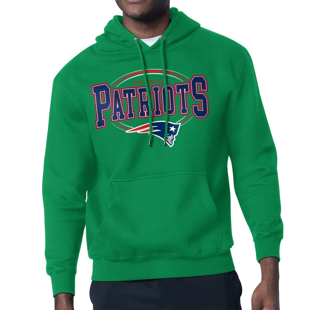 New England Patriots Starter Team Track Graphic Pullover Hoodie - Kelly Green sale