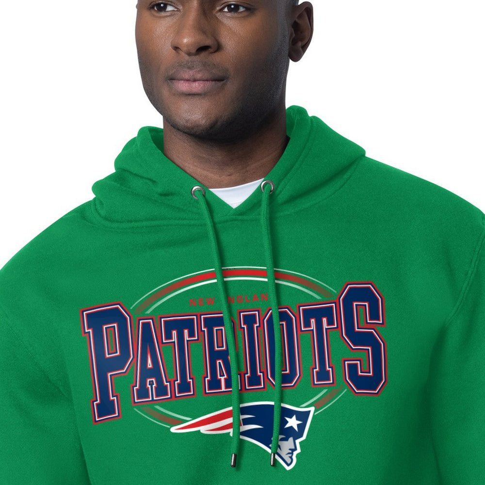 New England Patriots Starter Team Track Graphic Pullover Hoodie - Kelly Green sale