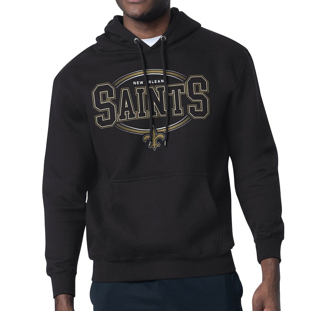 New Orleans Saints Starter Team Track Graphic Pullover Hoodie - Black outlet