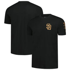 San Diego Padres Bronze Logo with Cross Bats Established T-Shirt - Black | New Era