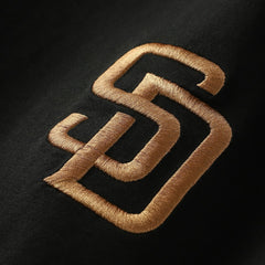 San Diego Padres Bronze Logo with Cross Bats Established T-Shirt - Black | New Era