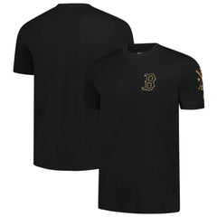 Boston Red Sox Bronze Logo with Cross Bats Established T-Shirt - Black | New Era