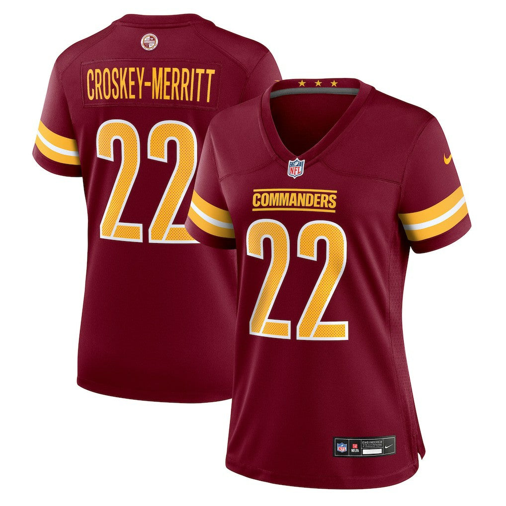 Jacory Croskey-Merritt Washington Commanders Women's Team Game Jersey - Burgundy | Nike sale