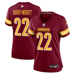 Jacory Croskey-Merritt Washington Commanders Women's Team Game Jersey - Burgundy | Nike sale