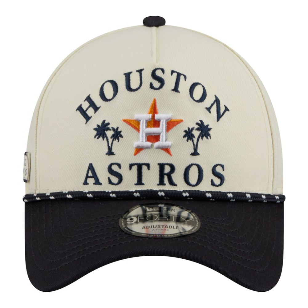 Houston Astros 2026 Spring Training Fan Pack Rope A-Frame 9FORTY Adjustable Hat - Cream | New Era