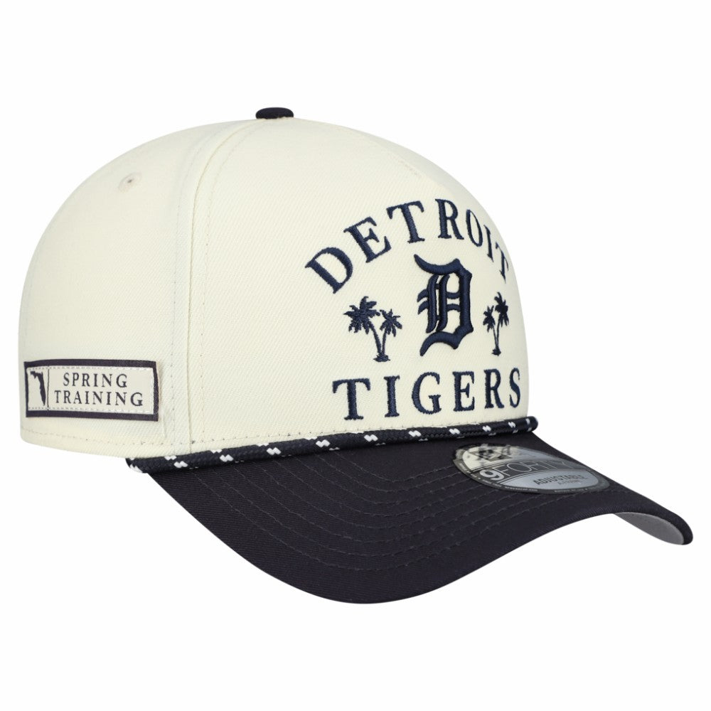 Detroit Tigers 2026 Spring Training Fan Pack Rope A-Frame 9FORTY Adjustable Hat - Cream | New Era