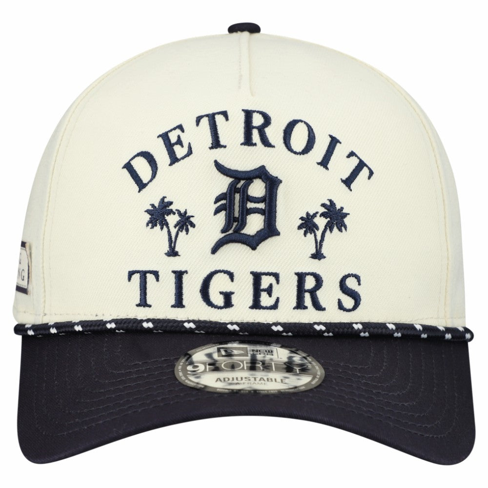 Detroit Tigers 2026 Spring Training Fan Pack Rope A-Frame 9FORTY Adjustable Hat - Cream | New Era