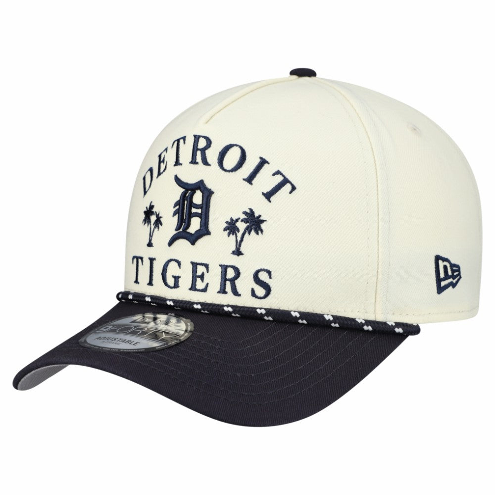 Detroit Tigers 2026 Spring Training Fan Pack Rope A-Frame 9FORTY Adjustable Hat - Cream | New Era