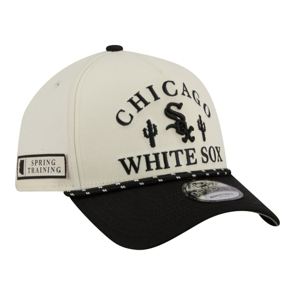 Chicago White Sox 2026 Spring Training Fan Pack Rope A-Frame 9FORTY Adjustable Hat - Cream | New Era