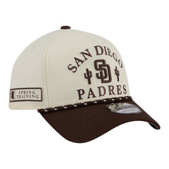 San Diego Padres 2026 Spring Training Fan Pack Rope A-Frame 9FORTY Adjustable Hat - Cream | New Era