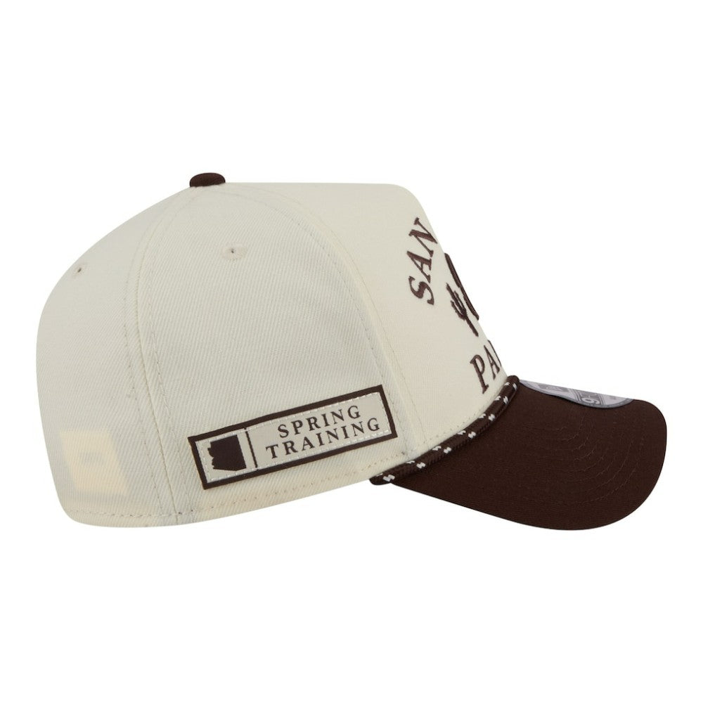 San Diego Padres 2026 Spring Training Fan Pack Rope A-Frame 9FORTY Adjustable Hat - Cream | New Era