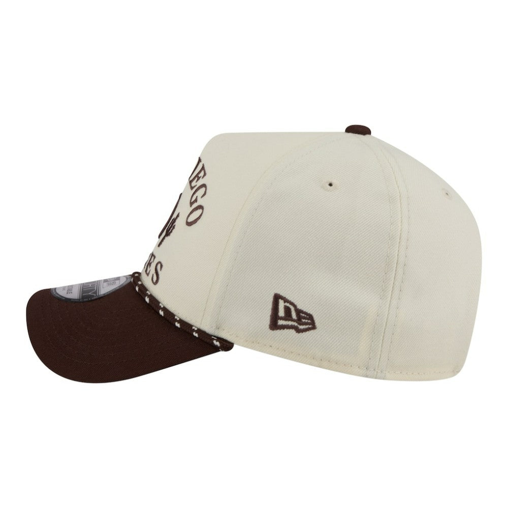 San Diego Padres 2026 Spring Training Fan Pack Rope A-Frame 9FORTY Adjustable Hat - Cream | New Era