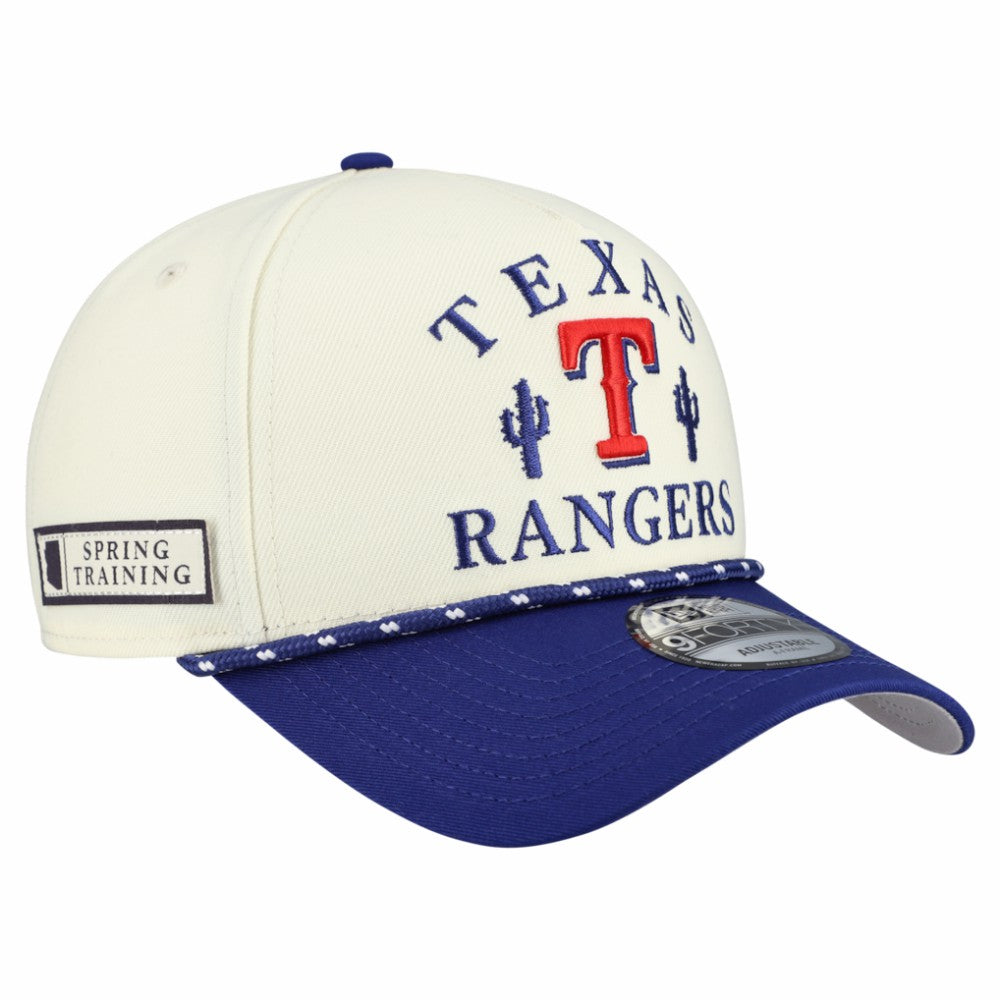Texas Rangers 2026 Spring Training Fan Pack Rope A-Frame 9FORTY Adjustable Hat - Cream | New Era