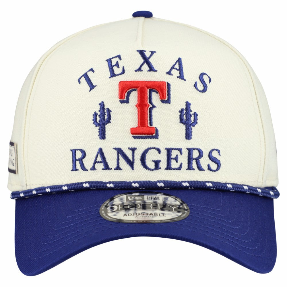 Texas Rangers 2026 Spring Training Fan Pack Rope A-Frame 9FORTY Adjustable Hat - Cream | New Era