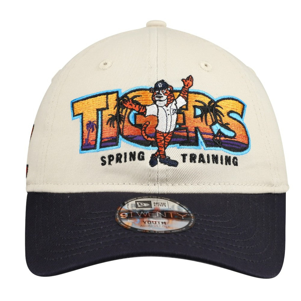 Detroit Tigers Youth 2026 Spring Training Fan Pack Batter 9TWENTY Adjustable Hat - Stone/Navy | New Era