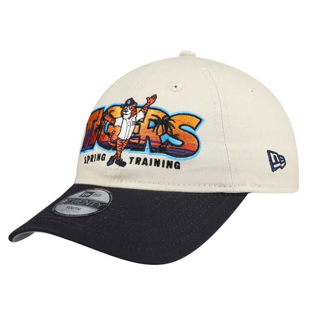 Detroit Tigers Youth 2026 Spring Training Fan Pack Batter 9TWENTY Adjustable Hat - Stone/Navy | New Era