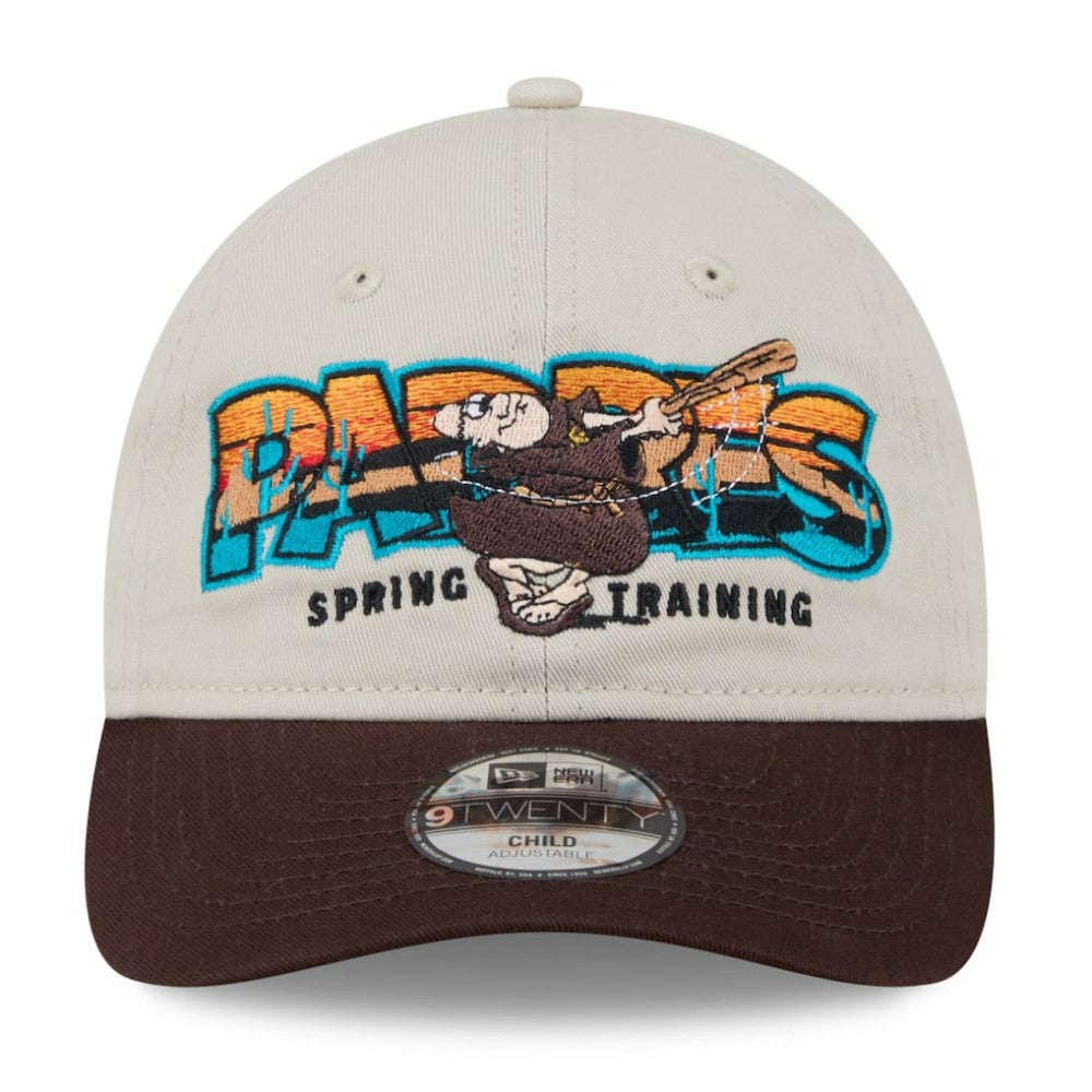 San Diego Padres Youth 2026 Spring Training Fan Pack Batter 9TWENTY Adjustable Hat - Stone/Brown | New Era