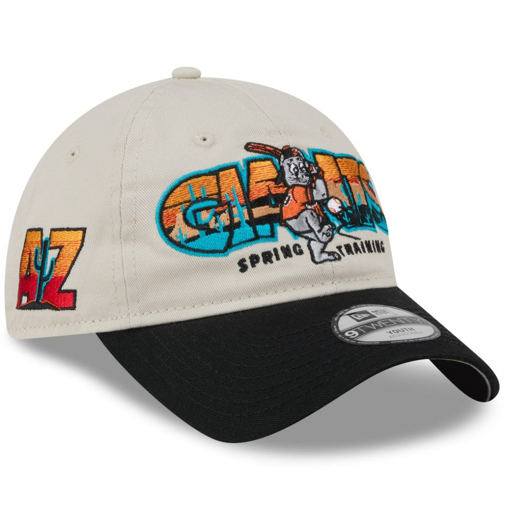 San Francisco Giants Youth 2026 Spring Training Fan Pack Batter 9TWENTY Adjustable Hat - Stone/Black | New Era