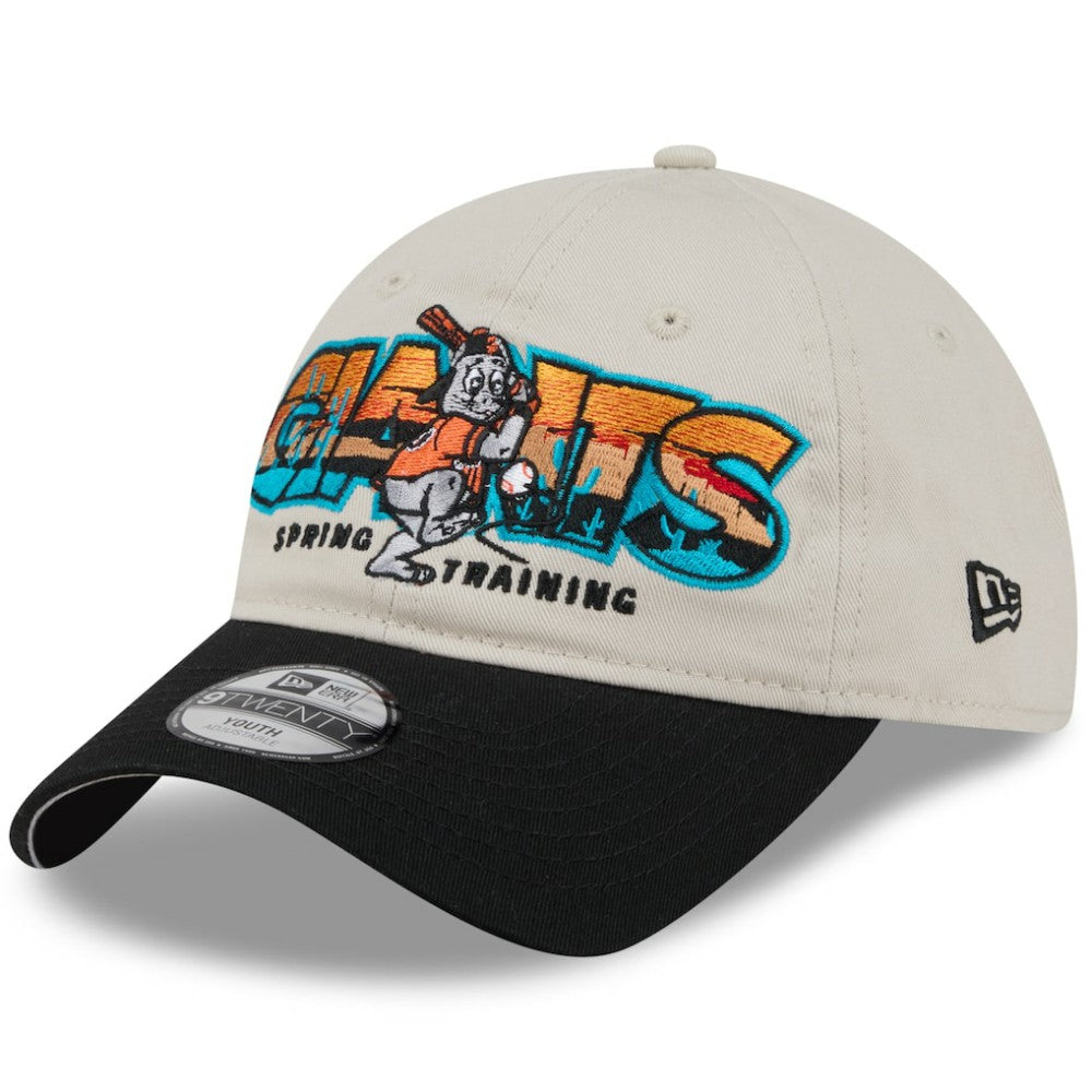 San Francisco Giants Youth 2026 Spring Training Fan Pack Batter 9TWENTY Adjustable Hat - Stone/Black | New Era