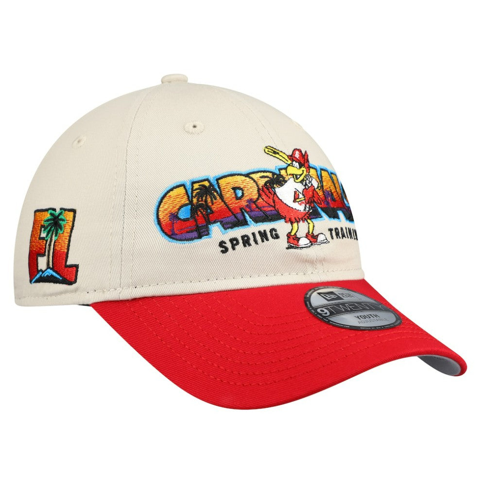 St. Louis Cardinals Youth 2026 Spring Training Fan Pack Batter 9TWENTY Adjustable Hat - Stone/Red | New Era