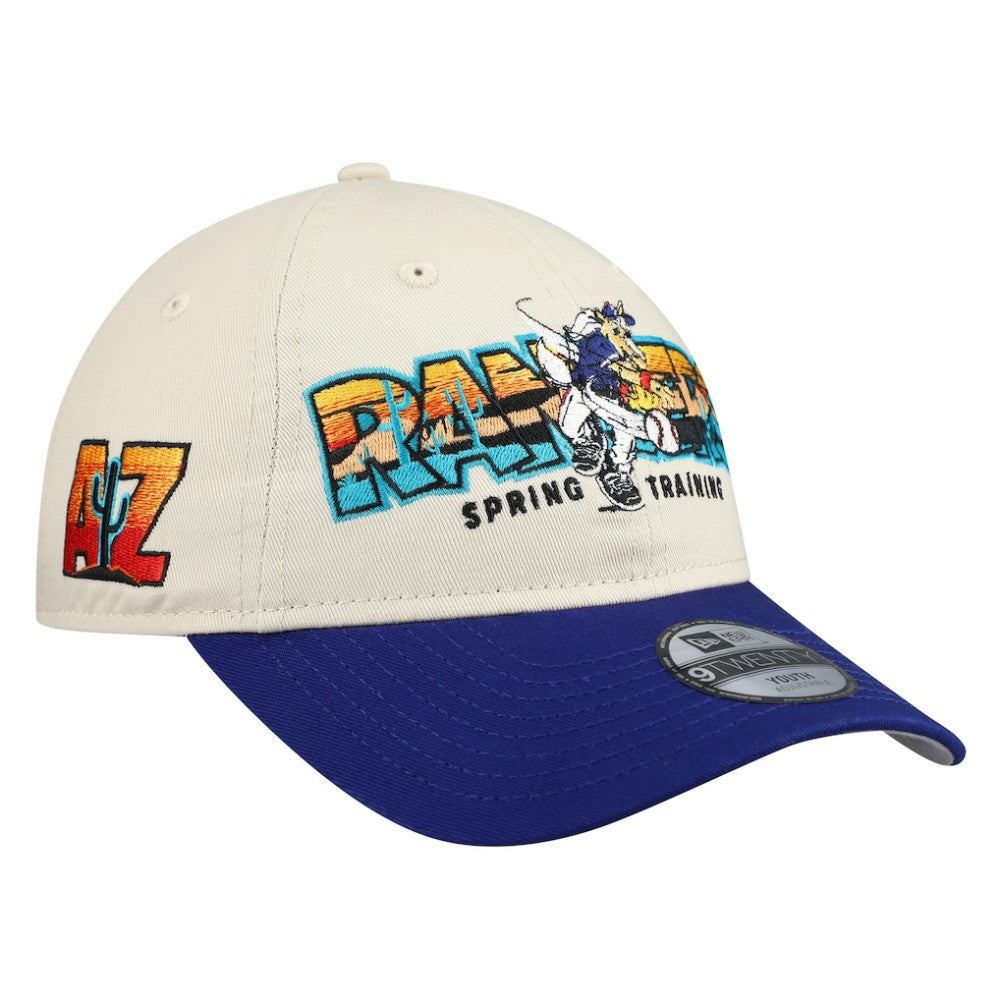 Texas Rangers Youth 2026 Spring Training Fan Pack Batter 9TWENTY Adjustable Hat - Stone/Royal | New Era