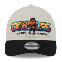 Baltimore Orioles Youth 2026 Spring Training Fan Pack Batter 9TWENTY Adjustable Hat - Stone/Black | New Era
