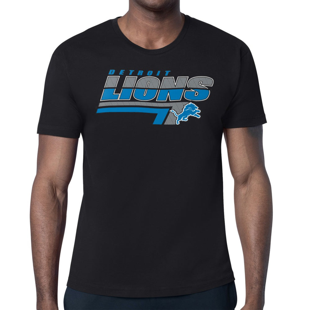 Detroit Lions Starter Logo Push Graphic T-Shirt - Black for sale