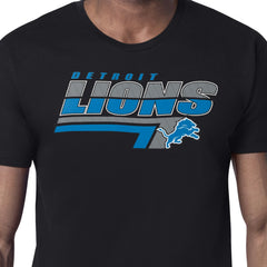 Detroit Lions Starter Logo Push Graphic T-Shirt - Black for sale