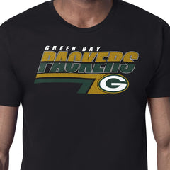 Green Bay Packers Starter Logo Push Graphic T-Shirt - Black for sale