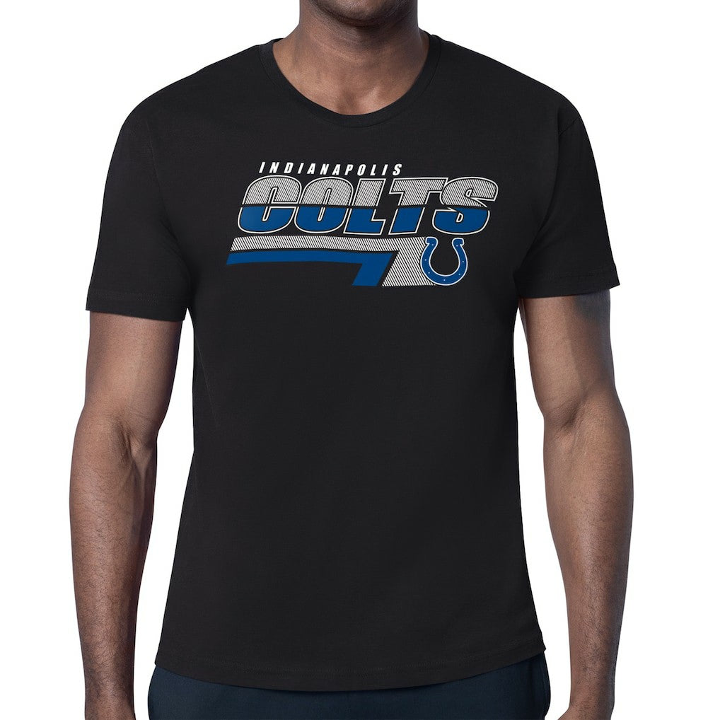 Indianapolis Colts Starter Logo Push Graphic T-Shirt - Black for sale