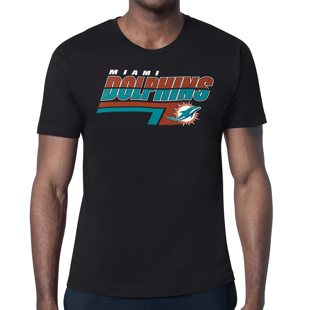 Miami Dolphins Starter Logo Push Graphic T-Shirt - Black cheap