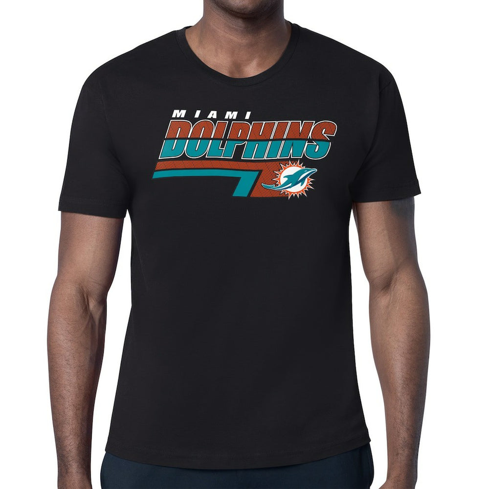 Miami Dolphins Starter Logo Push Graphic T-Shirt - Black cheap