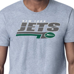 New York Jets Starter Logo Push Graphic T-Shirt - Heather Gray for sale