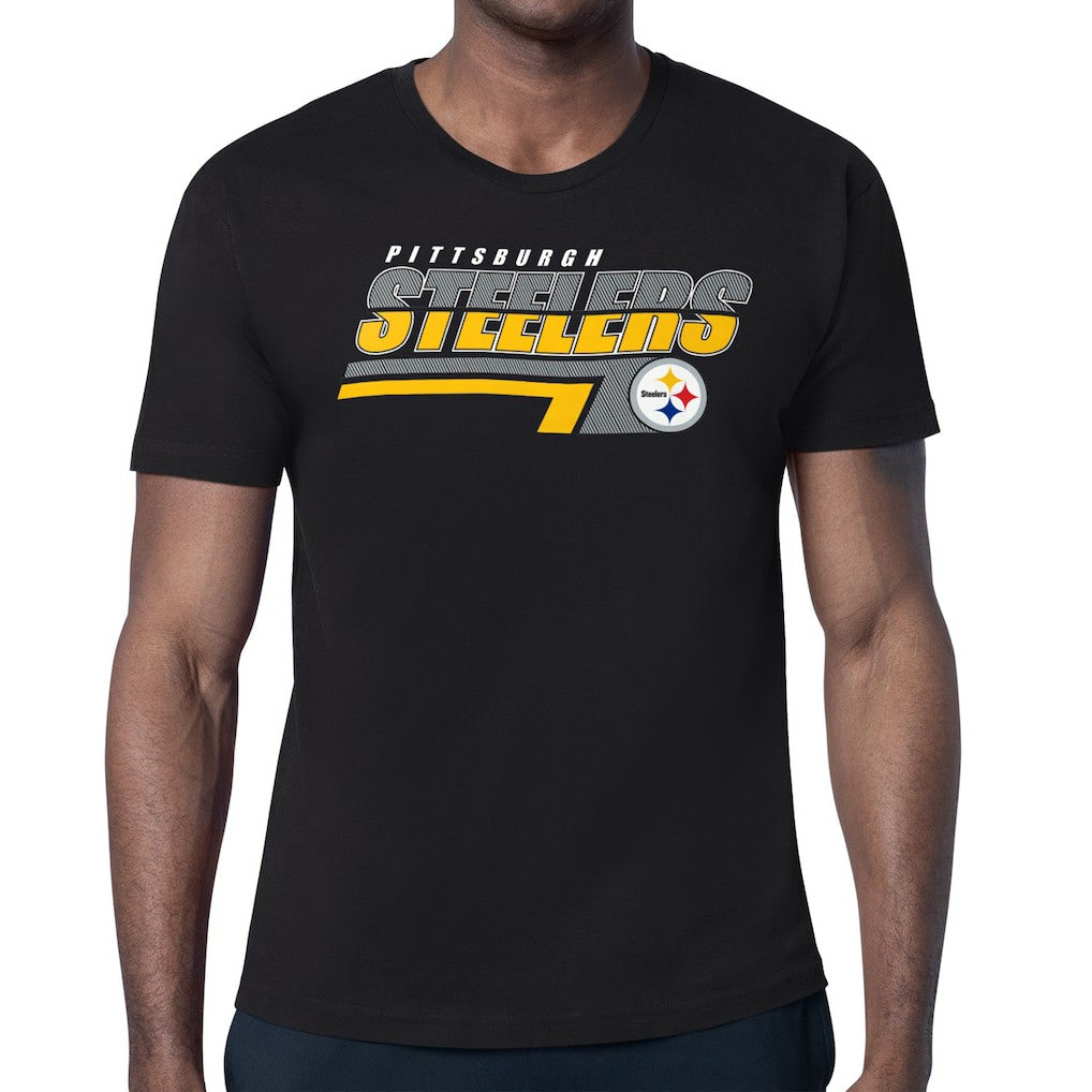 Pittsburgh Steelers Starter Logo Push Graphic T-Shirt - Black cheap