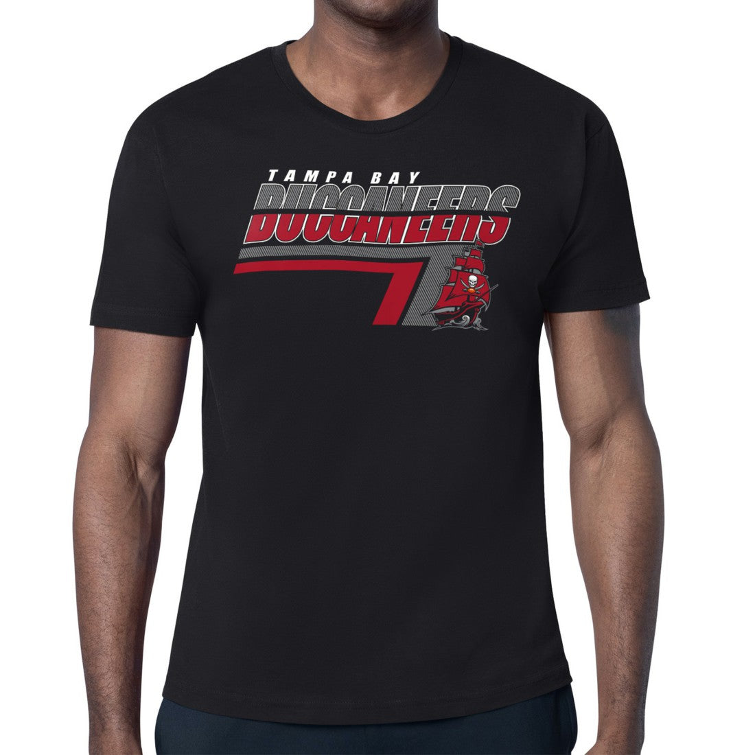 Tampa Bay Buccaneers Starter Logo Push Graphic T-Shirt - Black sale