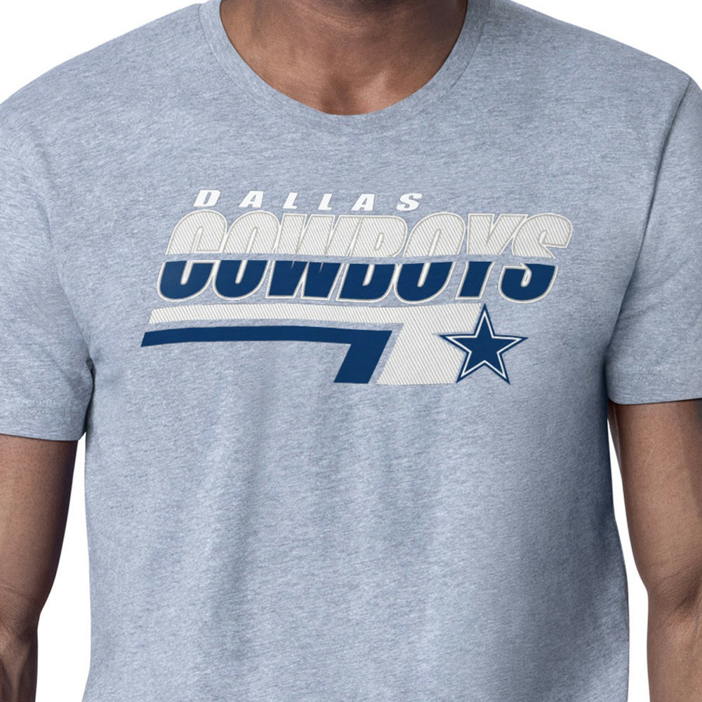 Dallas Cowboys Starter Logo Push Graphic T-Shirt - Heather Gray discount