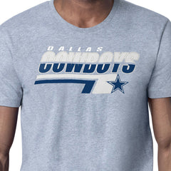 Dallas Cowboys Starter Logo Push Graphic T-Shirt - Heather Gray discount