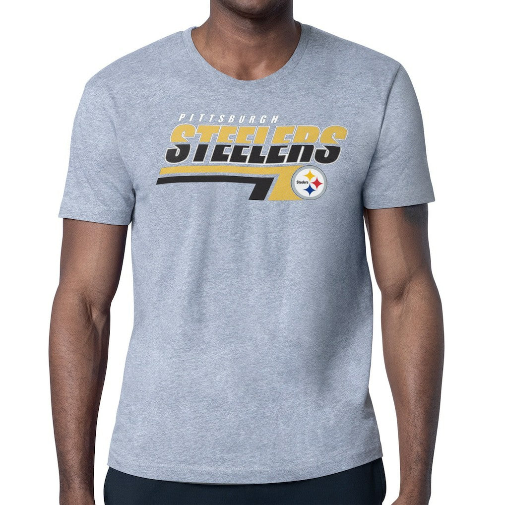 Pittsburgh Steelers Starter Logo Push Graphic T-Shirt - Heather Gray online