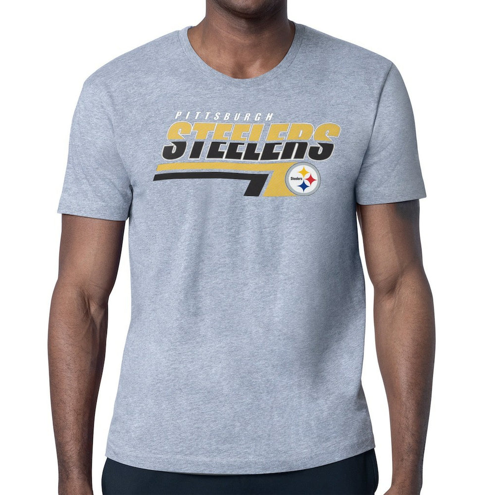 Pittsburgh Steelers Starter Logo Push Graphic T-Shirt - Heather Gray online