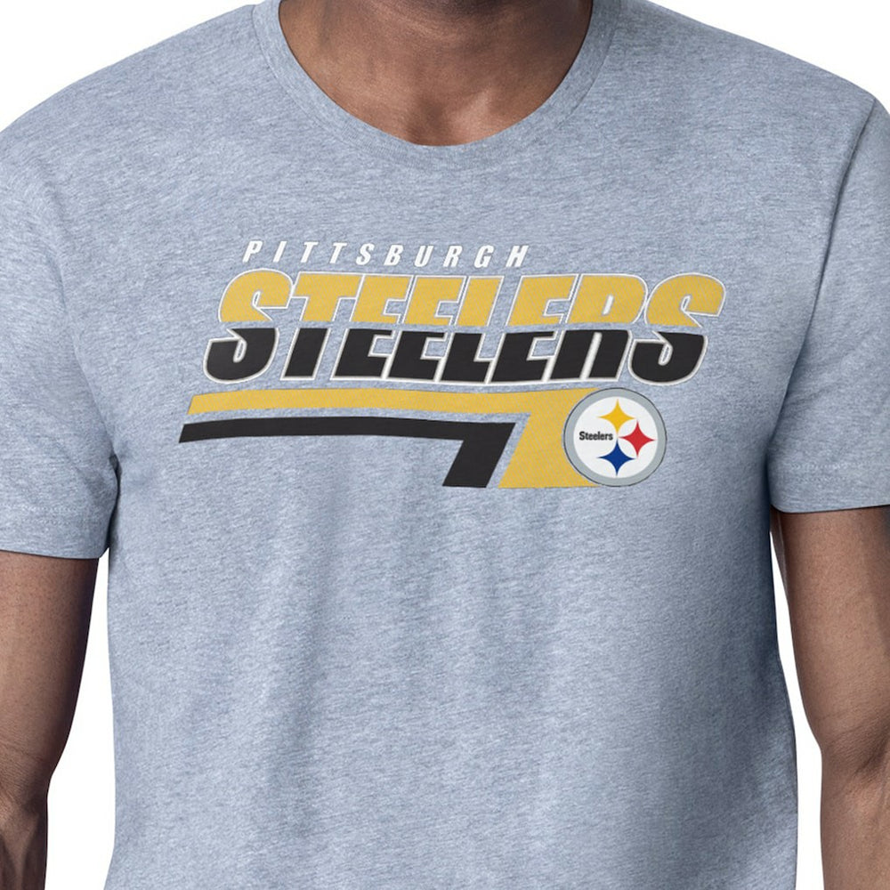 Pittsburgh Steelers Starter Logo Push Graphic T-Shirt - Heather Gray online