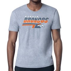 Denver Broncos Starter Logo Push Graphic T-Shirt - Heather Gray sale