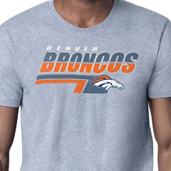 Denver Broncos Starter Logo Push Graphic T-Shirt - Heather Gray sale