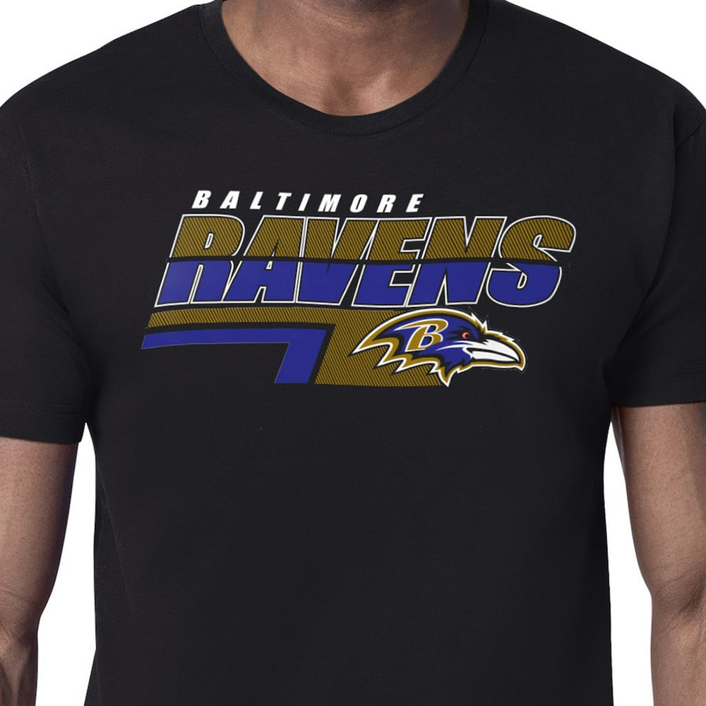 Baltimore Ravens Starter Logo Push Graphic T-Shirt - Black cheap