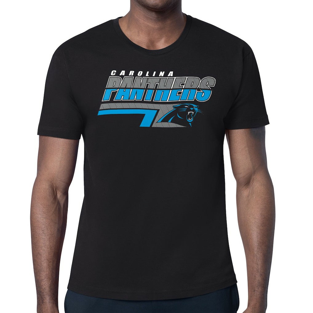 Carolina Panthers Starter Logo Push Graphic T-Shirt - Black on sale